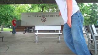 Chris Johnston - Ollie over bench and Half Cab to Feeble Grind
