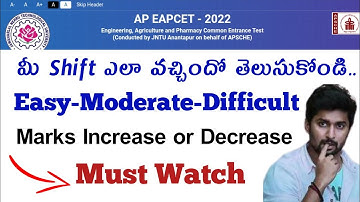 ap eapcet shift wise marks increase or decrease 2022||ap eamcet latest news||koushik education hub||