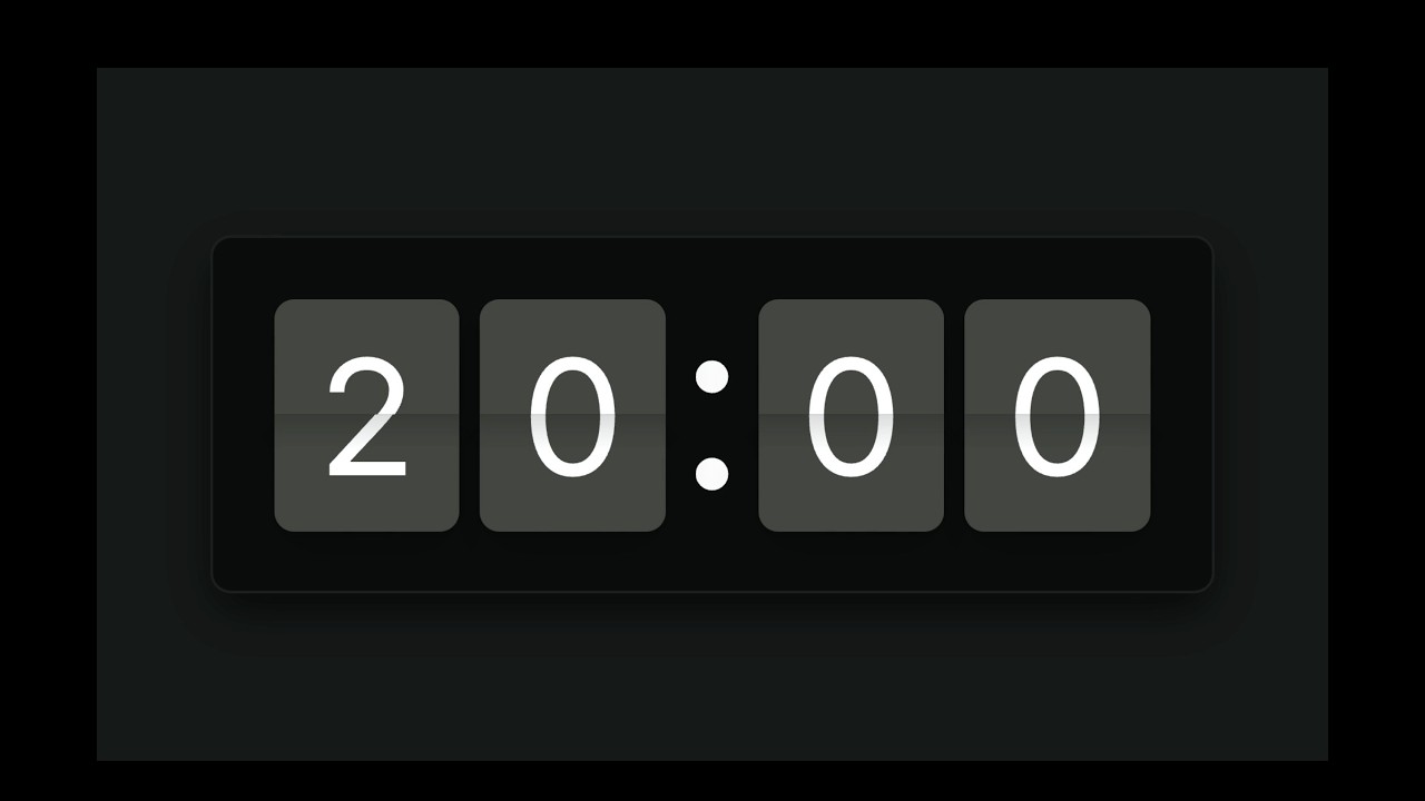 20 Minutes | Focus Countdown Timer - YouTube