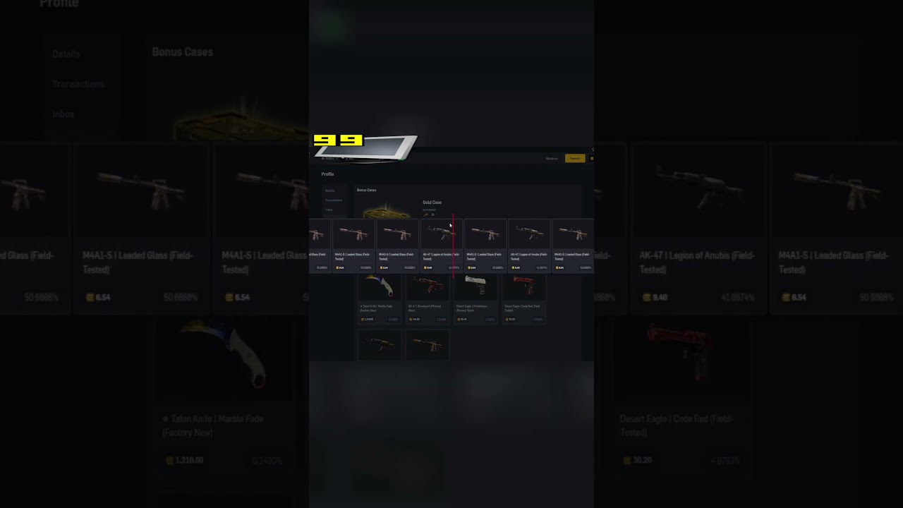 Trying out CSGOEmpire Gold Case (LVL 60) Day 2/12