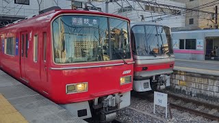 名鉄3500系更新車3518f　各務原線普通岐阜行き　犬山発車　2023.2.14