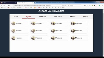 Horizontal Scroll Tabs using html, css and Jquery