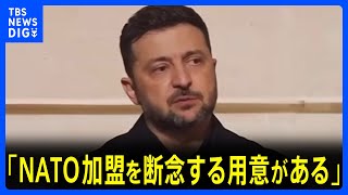 NATO加盟断念の用意も　欧米からの「安全の保証」条件に　ウクライナ・ゼレンスキー大統領｜TBS NEWS DIG