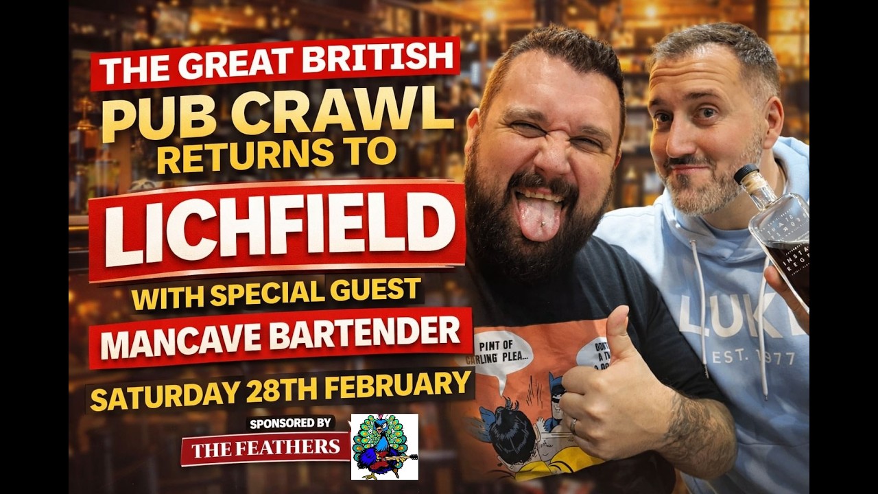 Мега-тур по пабам Личфилда (с @mancavebartender) (при поддержке The Feathers)