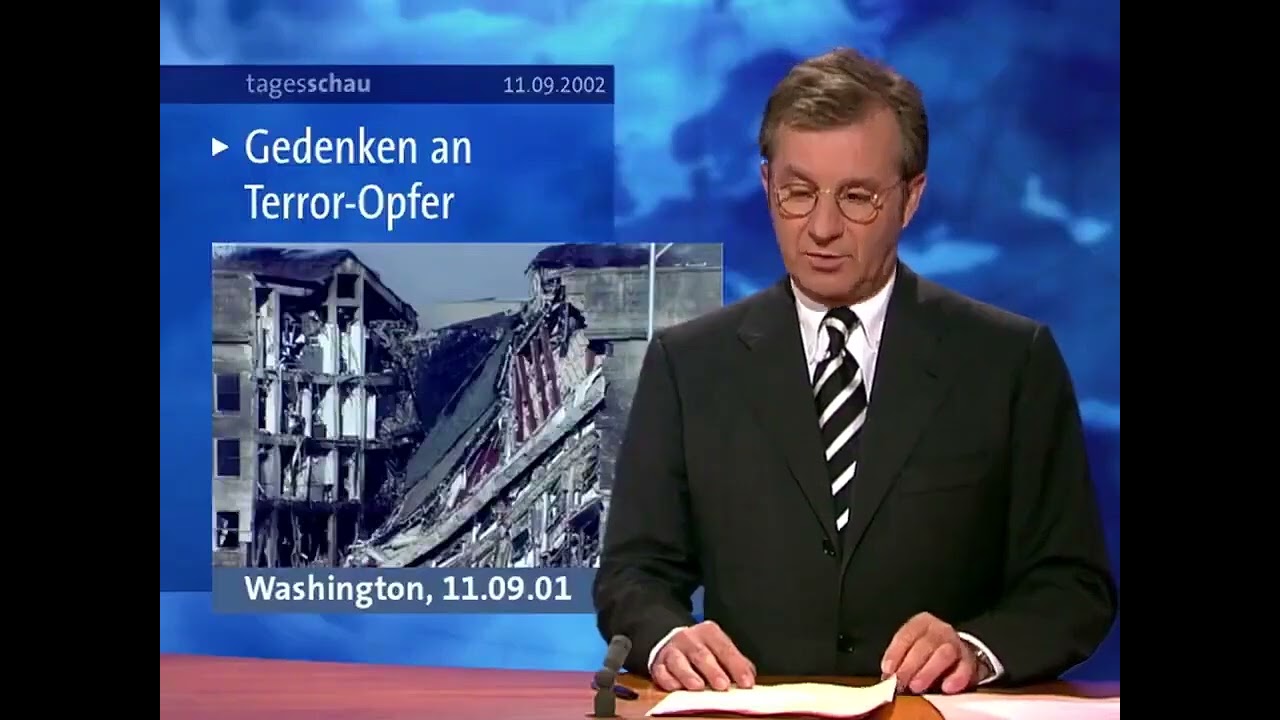 WTC7: Tagesschau vom 11.09.2002 berichtet über den 11. September 2001 ohne 3. Turm - ARD, Framing