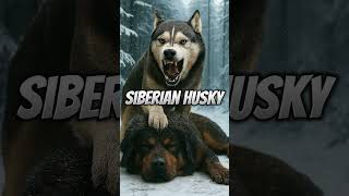 Tibetan Mastiff VS Siberian Husky 🐾 | Ultimate Dog Battle Showdown! #animalbattleroyal