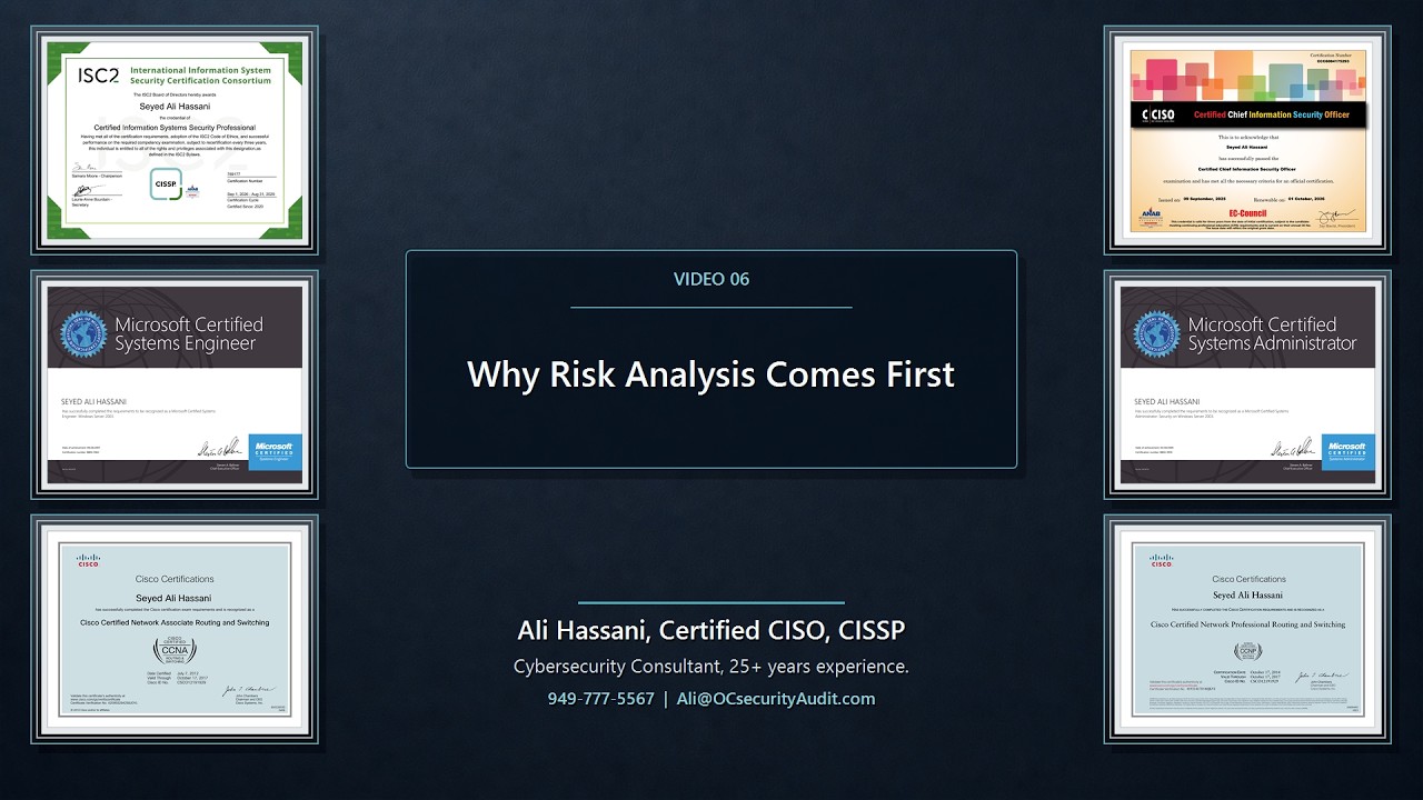 Thumbnail for Why Risk Analysis Must Come First
