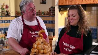 Choux à la crème et nougatine - Croquembouche - Pièce montée