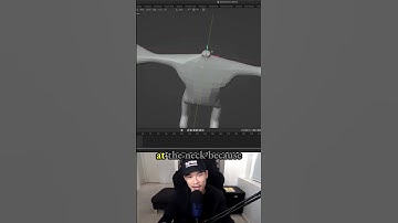 Add & scale neck for better animation integration - 3d character in Blender - 3.6: Goggles the DJ