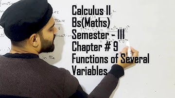 Calculus - II || Functions Of Several Variables || Ex# 9.1 || Lecture # 3|| By : Muhammad Anas Amjad
