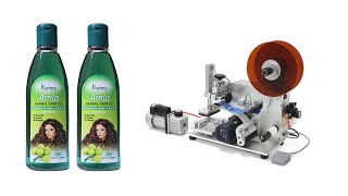Semi auto flat bottle labeling machine - front & back labeler
