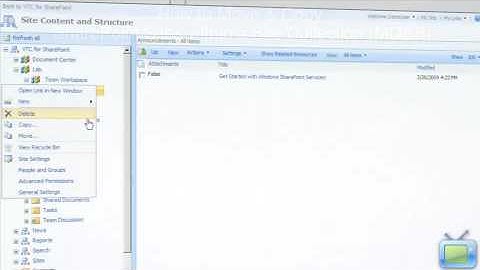 SharePoint 2007 Training Video: Move & Copy SharePoint Sites within a Site Collection (MOSS)