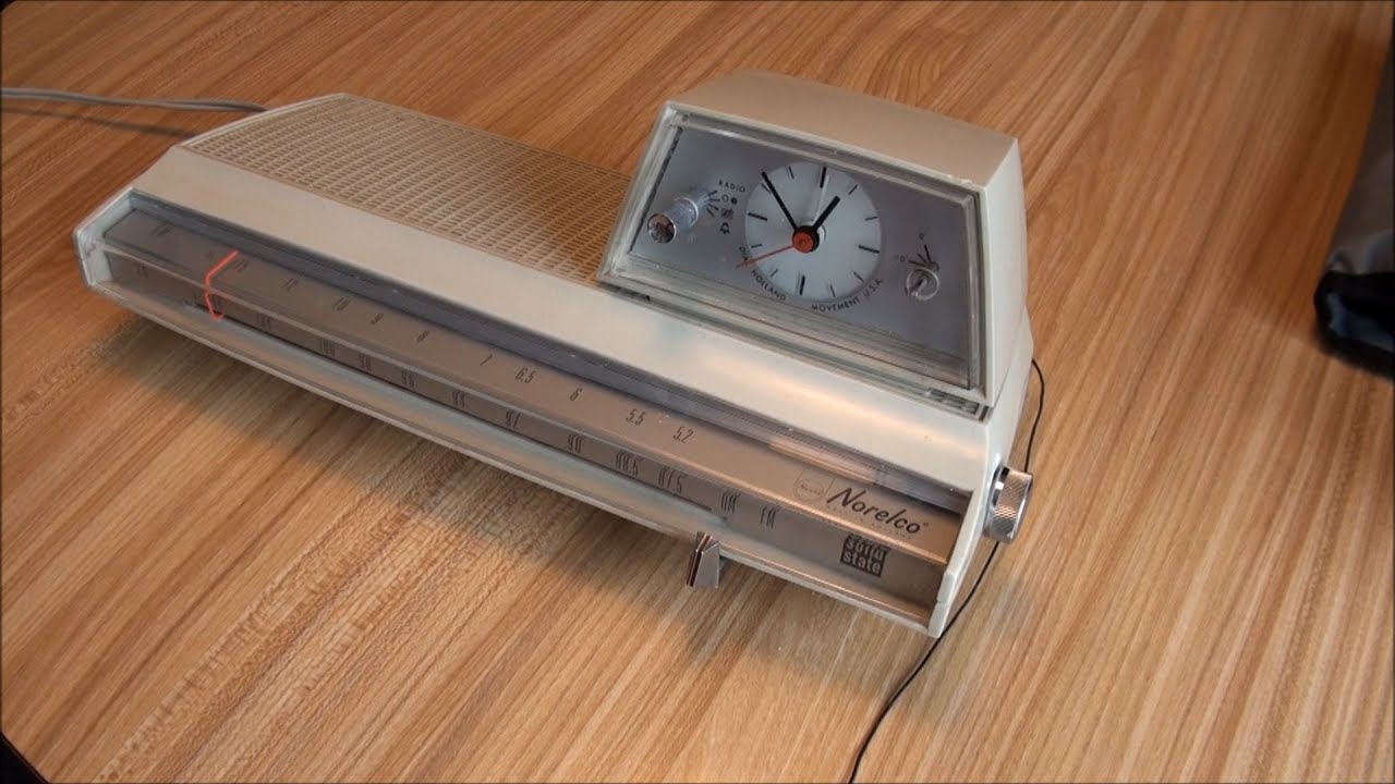 1967 Norelco 22RS274 AM/FM Clock Radio - YouTube