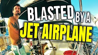 Sailing to St Martin and BLASTED by a JET AIRPLANE | Sailing Balachandra E098