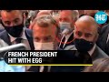 French President Emmanuel hit by egg during restaurant fair visit