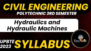 Hydraulics and Hydraulic Machines Civil Engineering New syllabus | Polytechnic 3rd semester |
