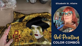 Color Combination Inspiration for Gel Printing with Klimt Stencils–Tutorial Tidbits
