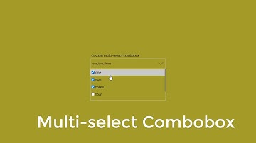 [HTML, CSS, JavaScript] Multi select Combobox