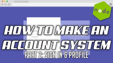Part 2: Login & Profile -  Creating a Simple Account System