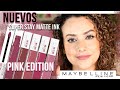 NUEVOS/ Reseña + Lip Swatches MAYBELLINE SUPER STAY MATTE INK Pink Edition