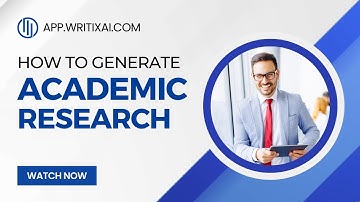How to Generate Academic Research Using Writix AI