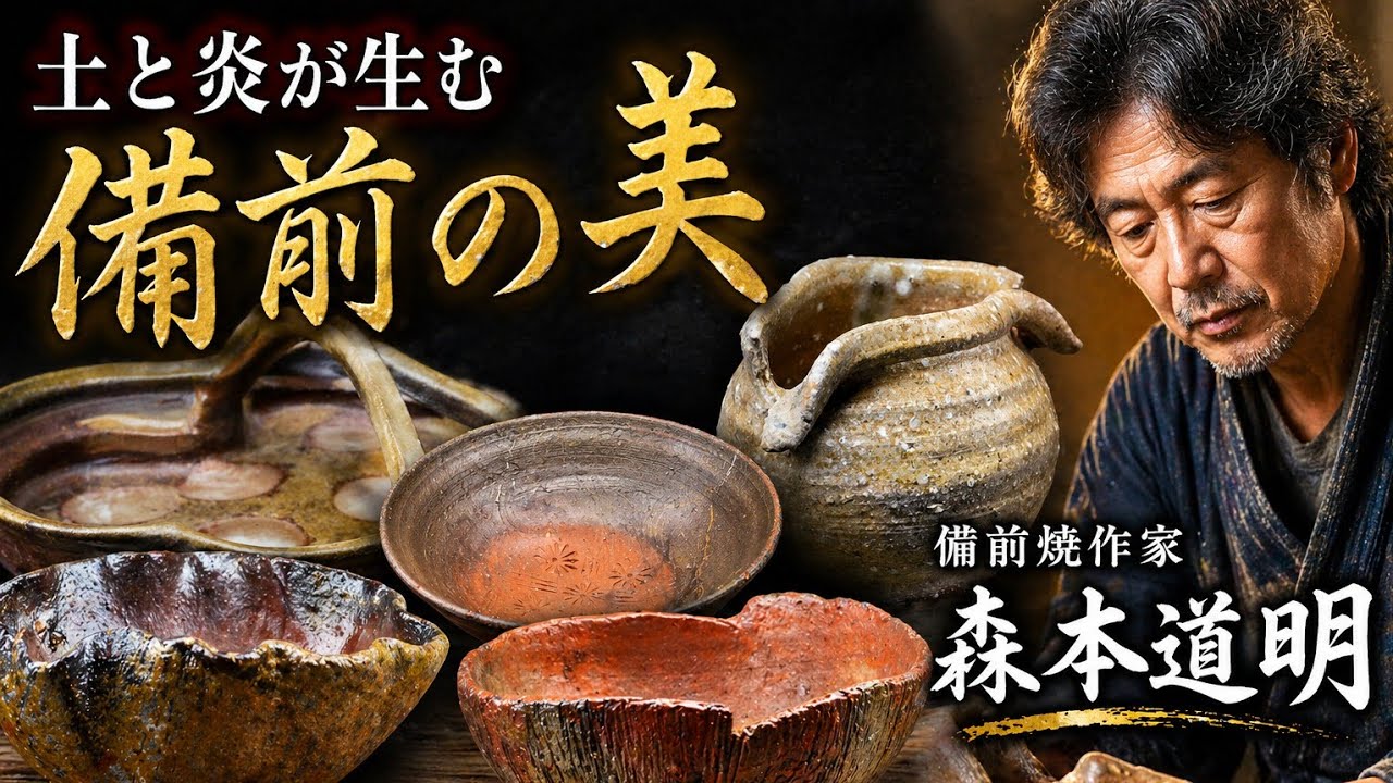 思わず見入る…備前焼作家 森本道明の美しき世界(2026/4/19) - YouTube