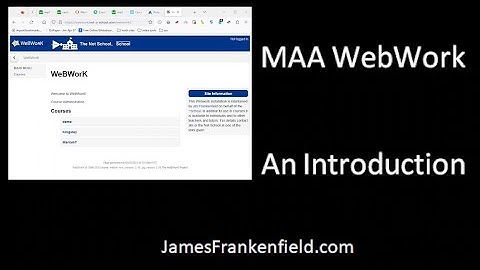 MAA WebWork Installation - Full Overview