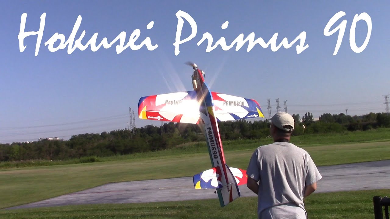 Flying Hokusei Primus 90 with a DLE 20cc Engine