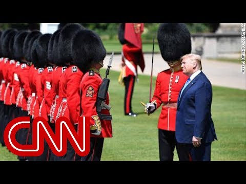 President Trump and Prince Charles review guard of honor