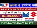 Maruti Suzuki Recruitment 2025maruti suzuki job vacancy 2025 maruti suzuki recruitment #job
