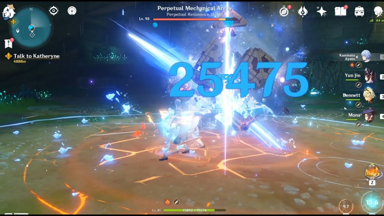 C0 Ayato with R1 Black Sword Damage with Level 9 Talents