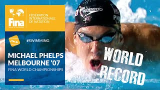 Michael Phelps Breaks World Record with Gold at 2007 Melbourne FINA