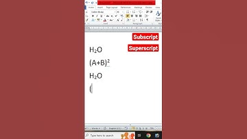microsoft word me subscript or superscript ka use #subscript #sort #shorts #aajivika #viral