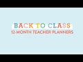 Back To Class - TEACHER planners!