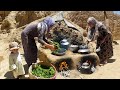 Village food secrets  cooking vegetable pilaf in afghanistan village
