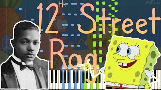 J. Lawrence Cook - 12th Street Rag | Spongebob Squarepants OST (Fast Ragtime Piano Synthesia)