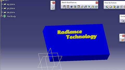 Embossing a Text in a Flat and Curved Surface in  Catia Part design