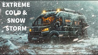 Surviving a Brutal Arctic Winter of Van Life in Extreme Cold & Snow Storm  Cozy Camping #vanlife