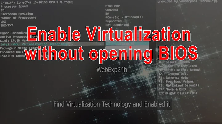 Enable Virtualization without opening BIOS