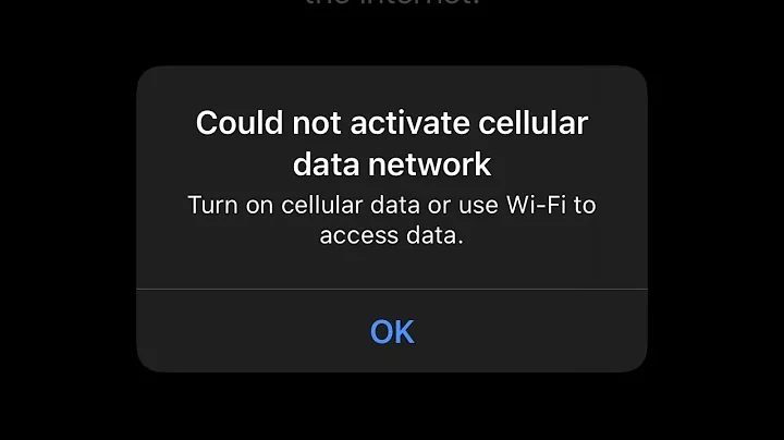 How Do You Fix The iPhone Error Could Not Activate Mobile Data Network