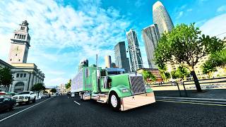 Kenworth W900L Cummins ISX - Los Angeles to Oxnard | ATS Realistic Trucking