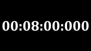 CLOCK 8 minutes = 480 seconds = 480000 miliseconds, Full HD 60fps, no audio