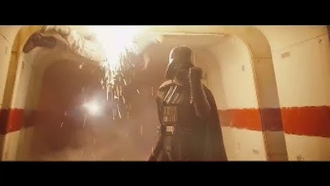 Darth Vader hallway scene set to The Imperial March!