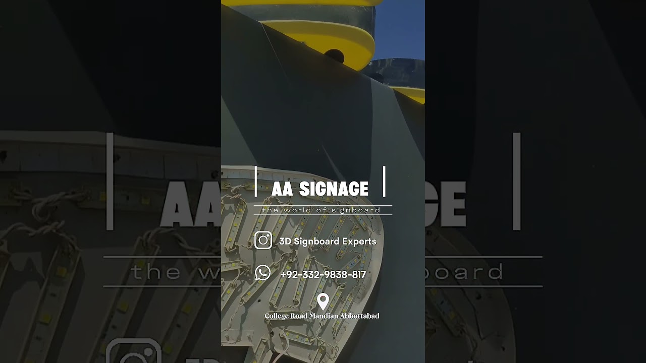 3D plastic alphabets installation||3D letter unboxing||3D Signboard installed on rooftop||AA Signage