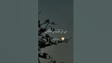قل أعوذ برب الناس 🥀ماهر المعيقلي تلاوة خاشعة حالات واتس اب دينية #سورة الناس