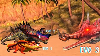 All Diplocaulus Evolutions (Diplocaulus, Diplotator and Diplosuchus) || Jurassic World: The Game