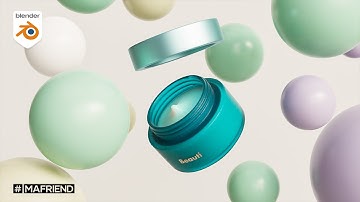 Cosmetic Сream Jar Modeling and Render In Blender . Full Tutorial 🔥🔥