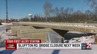 Bluffton Road Bridge closure rescheduled for mid-March