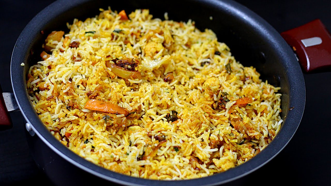 రెస్టారెంట్ స్టైల్ వెజిటబుల్ దమ్ బిరియాని Restaurant Style Vegetable Dum Biriyani Telugu