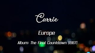 Miniatura del video "Europe - Carrie [Lyrics]"
